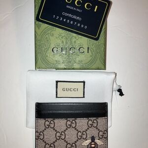 Gucci Black and Brown Key & Card Holder